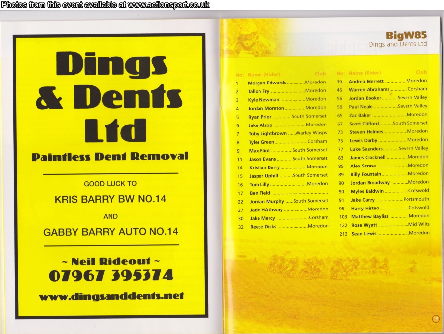 Event programme page